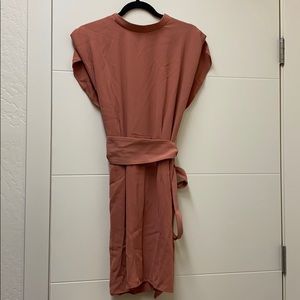 Terra-cotta split sleeve dress